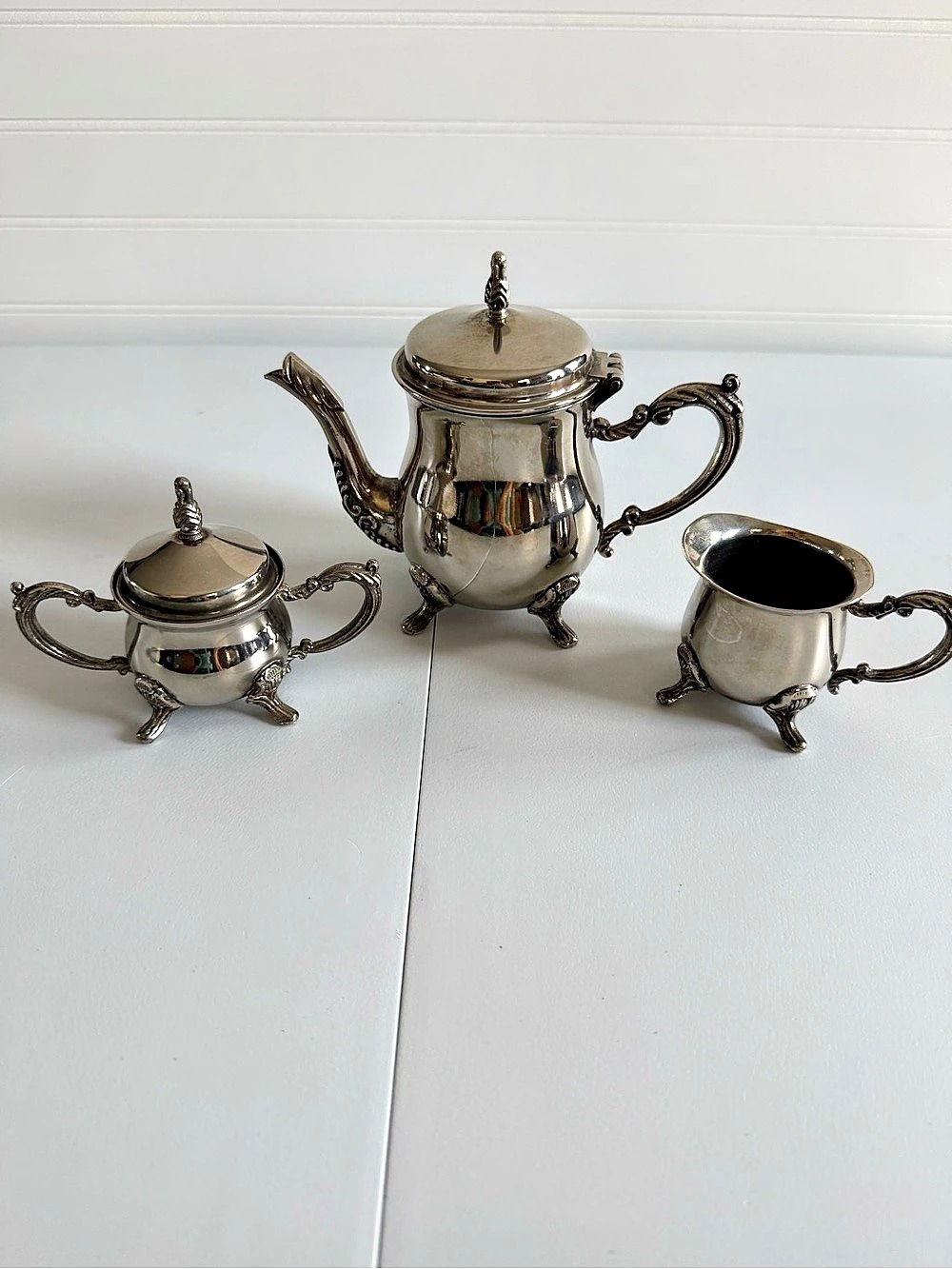 Silver 3-Piece Tea Set - Vintage